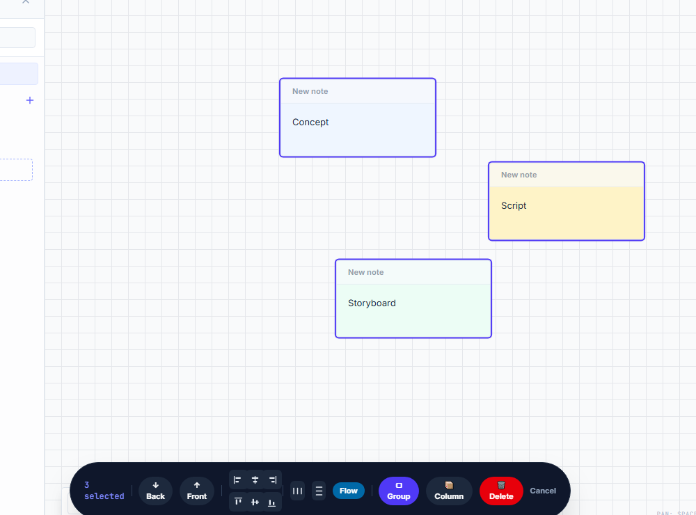 Align, distribute and tidy