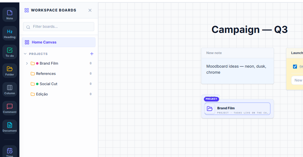 The canvas — your visual space