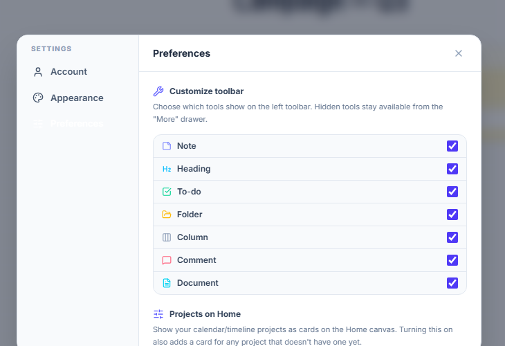 Make the toolbar yours