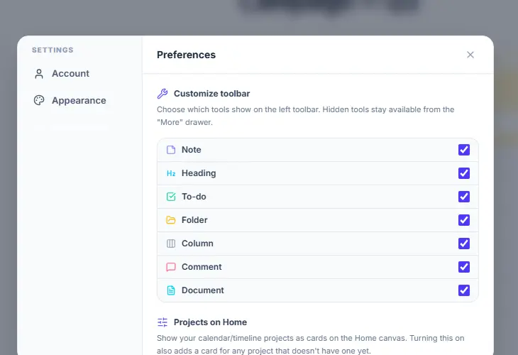 Make the toolbar yours